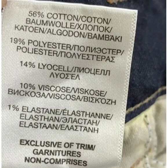 Silver Jeans Womens 36x30 Suki Slim Boot Mid Rise Stretch Dark Wash - Picture 7 of 13